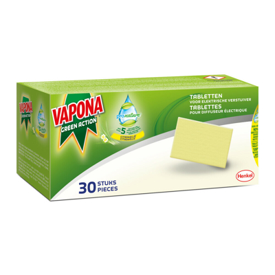 Afbeelding van Vapona Green Action Pro Nature Anti Muggenstekker Navulling Tabletten 30 Stuks