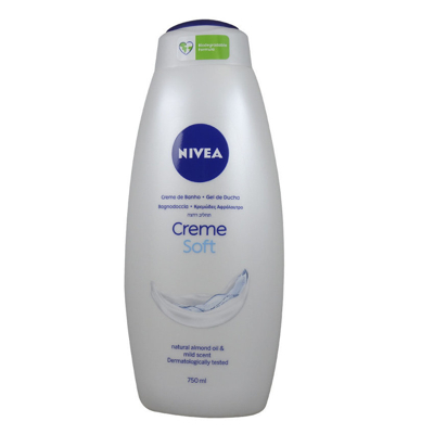 Afbeelding van 3x Nivea Cream Bath Creme Soft voor vrouwen van alle leeftijden en huidtypes 750ml