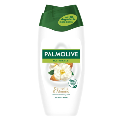 Afbeelding van Palmolive Douchegel Camellia Oil &amp; Almond rijk aan vitamine E en helpt de huid verzorgen 250 ml