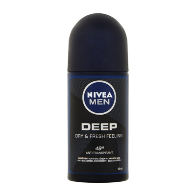 Afbeelding van NIVEA Men Deo Roll on Deep Black Carbon Dark Wood 50ml