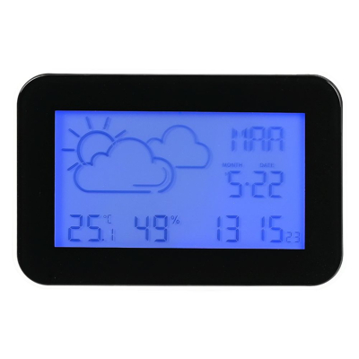 Afbeelding van Benson Weerstation Thermometer Alarmklok 11 x 7,3 cm