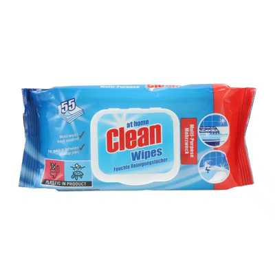 Afbeelding van At Home Clean Hygienische Doekjes 55 stuks