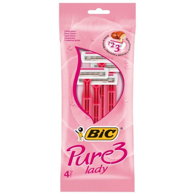 Afbeelding van BIC Pure 3 Lady Pink Set van 4
