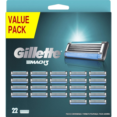 Afbeelding van Gillette Mach3 Scheermesjes Value Pack 22 stuks