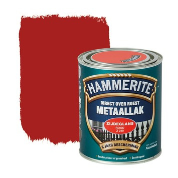 Afbeelding van Hammerite Metaallak Zijdeglans Rood 0,75 liter