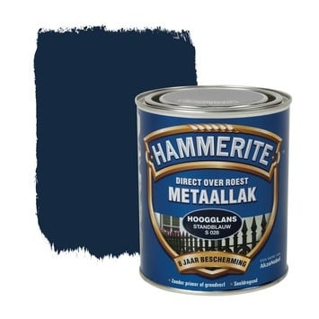 Afbeelding van Hammerite Metaallak Hoogglans Standblauw 0,75 liter