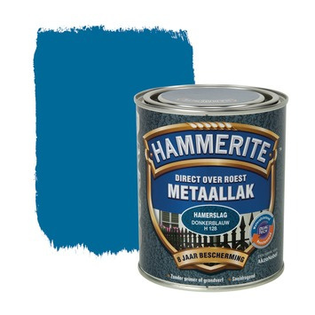 Afbeelding van Hammerite Metaallak Hamerslag Donkerblauw 0,25 liter Kunststof &amp; metaal verf