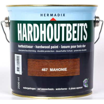 Afbeelding van Hermadix Hardhoutbeits 467 Mahonie 2,5 liter Transparante beits