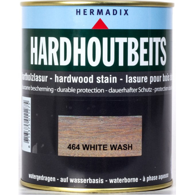 Afbeelding van Hermadix Hardhoutbeits 464 White Wash 0,75 liter Transparante beits