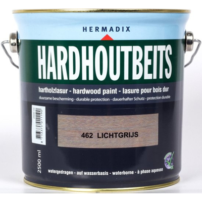 Afbeelding van Hermadix Hardhoutbeits 462 Lichtgrijs 2,5 liter Tuinbeits