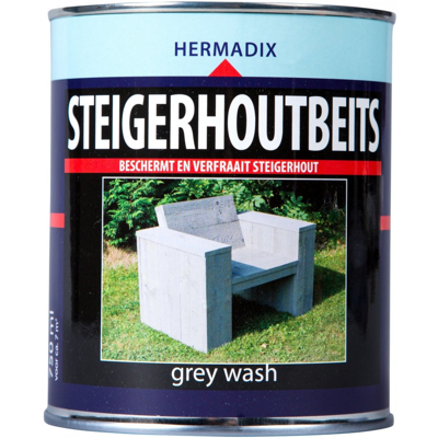 Afbeelding van Hermadix Steigerhoutbeits Grey Wash 0,75 liter