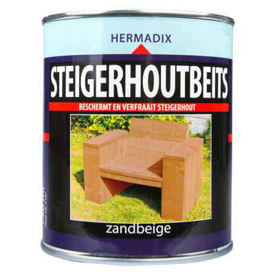 Afbeelding van Hermadix Steigerhoutbeits Zandbeige 0,75 liter