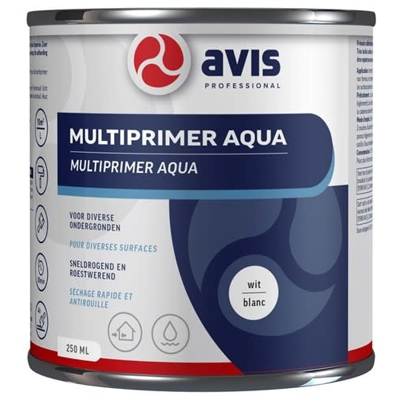 Afbeelding van Avis Aqua Multiprimer Wit 0,25 liter Grondverf &amp; Primer