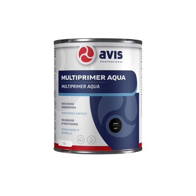 Afbeelding van Avis Aqua Multiprimer Zwart 0,25 liter Grondverf &amp; Primer