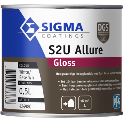 Afbeelding van Sigma S2U Allure Gloss 0,5 Liter Hoogglans Lakverf