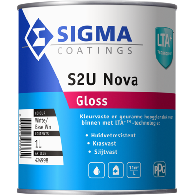 Afbeelding van Sigma S2U Nova Gloss 1 liter Houtverf