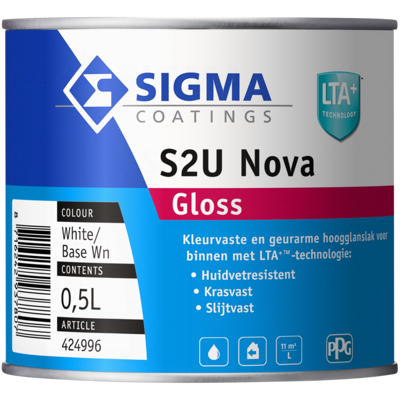 Afbeelding van Sigma S2U Nova Gloss 0,5 liter Houtverf