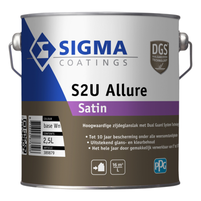 Afbeelding van Sigma S2U Allure Satin 2,5 liter Houtverf