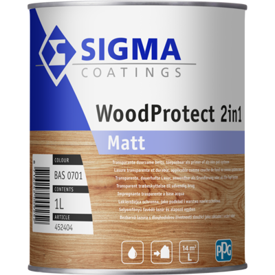 Afbeelding van Sigma WoodProtect 2in1 Matt 1 liter Blanke lak &amp; Beits