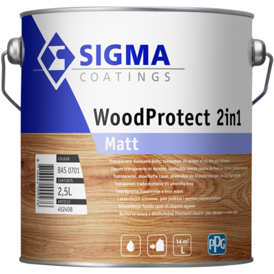 Afbeelding van Sigma WoodProtect 2in1 Matt 2,5 liter Blanke lak &amp; Beits