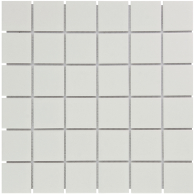 Afbeelding van The Mosaic Factory Barcelona mozaïektegel 4.8x4.8x0.6cm voor wand en vloer binnen buiten vierkant Keramiek Wit