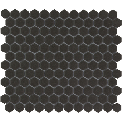 Afbeelding van The Mosaic Factory London Hexagon Black 2,3x2,6 cm