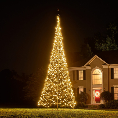 Abbildung von Fairybell Fahnenmast Weihnachtsbäume 6 Meter 2000 LED Leuchten Warmweiß