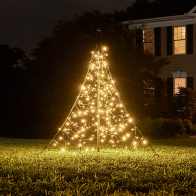 Afbeelding van Fairybell Vlaggenmast Kerstboom All Surface 1,5 meter 240 LED lampjes Inclusief mast Warm wit