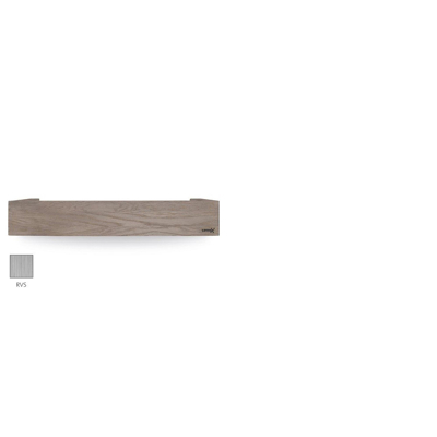 Afbeelding van Looox Wood planchet 60mm rvs, geborsteld WSHBOX60RVS