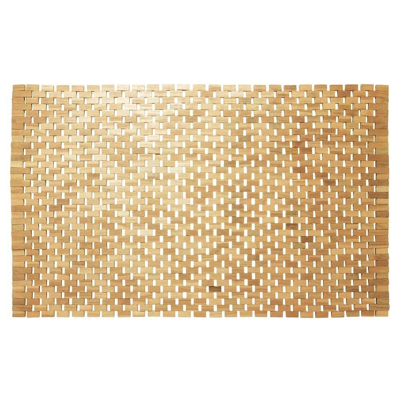 Afbeelding van Sealskin Woodblock Badmat Teak hout 52x90 cm Bruin