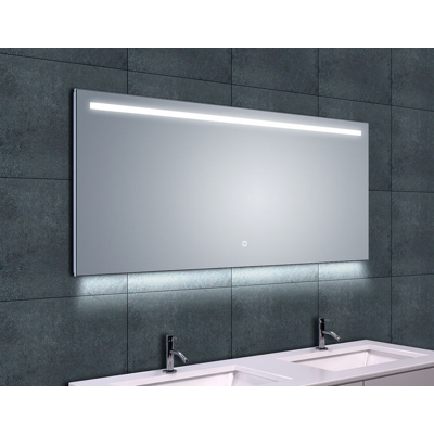 Afbeelding van Wiesbaden Ambi one spiegel rechthoek met LED, dimbaar en spiegelverwarming 140 x 60 cm