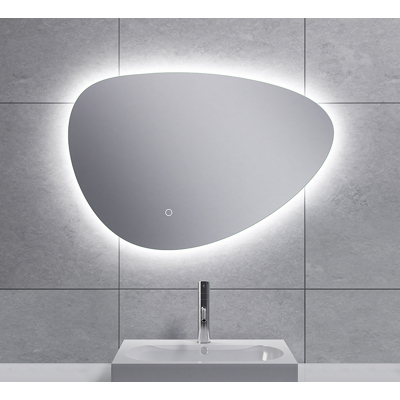 Afbeelding van Wiesbaden Uovo spiegel ovaal met LED, dimbaar en spiegelverwarming 70 cm