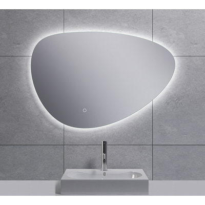 Afbeelding van Wiesbaden Uovo spiegel ovaal met LED, dimbaar en spiegelverwarming 80 cm