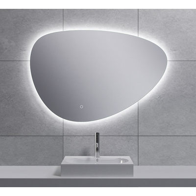 Afbeelding van Wiesbaden Uovo spiegel ovaal met LED, dimbaar en spiegelverwarming 90 cm