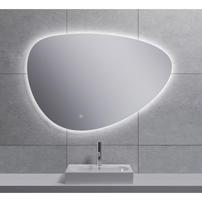 Afbeelding van Wiesbaden Uovo spiegel ovaal met LED, dimbaar en spiegelverwarming 100 cm