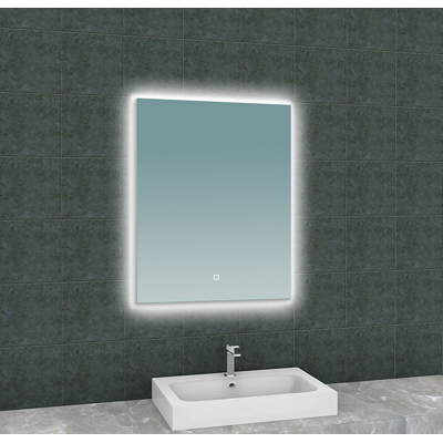 Afbeelding van Wiesbaden Soul spiegel rechthoek met LED, dimbaar en spiegelverwarming 60 x 80 cm