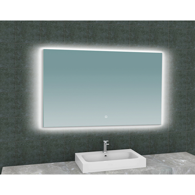 Afbeelding van Wiesbaden Soul spiegel rechthoek met LED, dimbaar en spiegelverwarming 120 x 80 cm