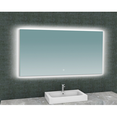 Afbeelding van Wiesbaden Soul spiegel rechthoek met LED, dimbaar en spiegelverwarming 140 x 80 cm
