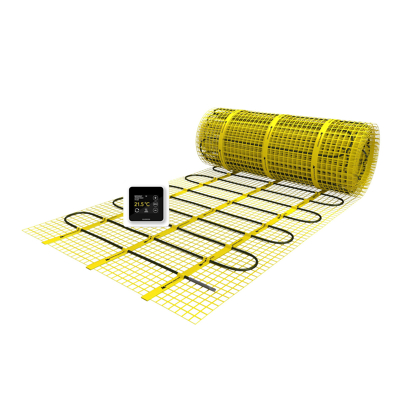 Afbeelding van MAGNUM elektrische vloerverwarmingsmat met witte WiFi thermostaat 1m²