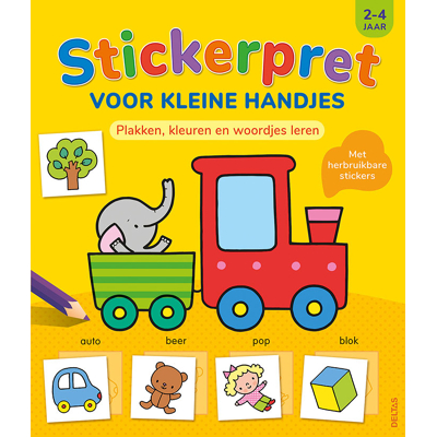 Afbeelding van Deltas Stickerpret voor kleine handjes (2 4 jaar) plakken, kleuren, woordjes leren