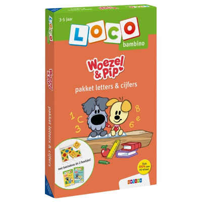 Afbeelding van Loco Woezel &amp; Pip pakket basisdoos en 2 boekjes letters cijfers (bambino)