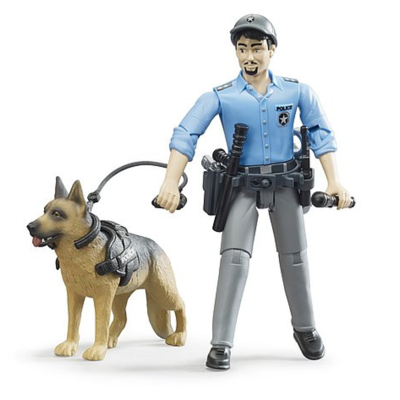 Afbeelding van Politieagent met hond van Bruder
