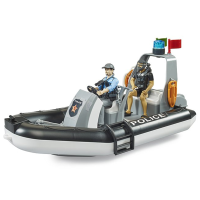 Afbeelding van Bruder Police bateau gonflable avec policier, plongeur et accessoires