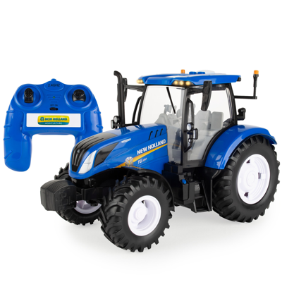 Afbeelding van Britains radiografisch bestuurbare tractor New Holland T6.180 1:16 blauw
