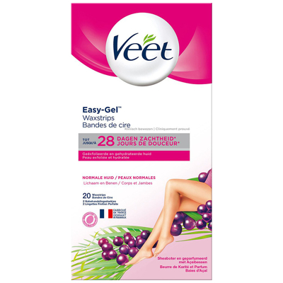 Afbeelding van Veet Easy Gel Waxstrips (40 strips) (voor normale huid)