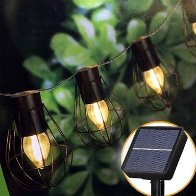 Afbeelding van Premium Tuinverlichting Ketting LED Zonne energie 10 Lampen