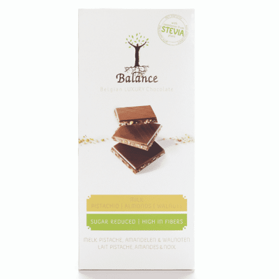 Afbeelding van Balance Luxury chocolate pistache stevia (85 gr)