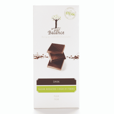 Afbeelding van Balance Luxury chocolate puur stevia (85 gr)