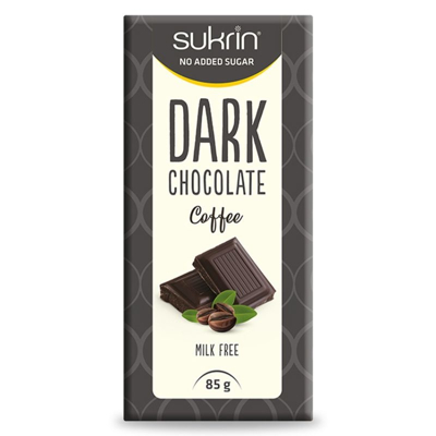 Afbeelding van Sukrin Pure chocolade met koffie (85 gr) THT 06 12 23
