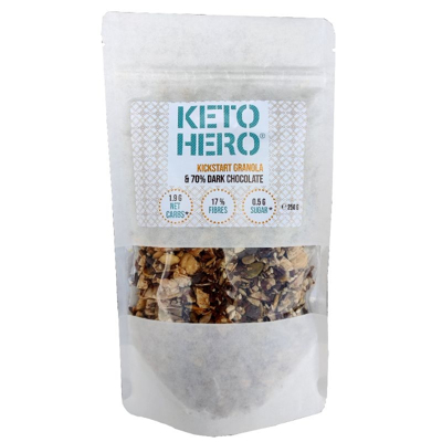 Afbeelding van Keto Hero Kickstart Granola Dark Chocolate (250 gr)